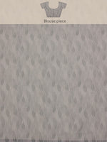 Thumbnail for Gray Cotton Blend Digital Print Abstract Saree with Unstitched Blouse - Hiral Fashion - Distacart