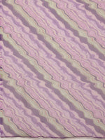 Thumbnail for Lavender Cotton Blend Digital Print Abstract Saree with Unstitched Blouse - Hiral Fashion - Distacart