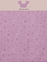 Thumbnail for Lavender Cotton Blend Digital Print Abstract Saree with Unstitched Blouse - Hiral Fashion - Distacart