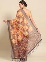 Thumbnail for Multicolor Pure Cotton Printed Floral Saree with Unstitched Blouse - Hiral Fashion - Distacart