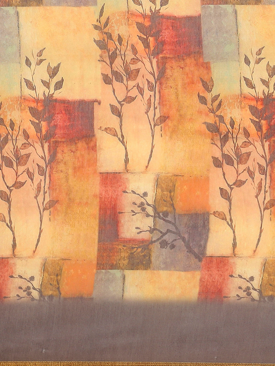 Multicolor Pure Cotton Printed Floral Saree with Unstitched Blouse - Hiral Fashion - Distacart