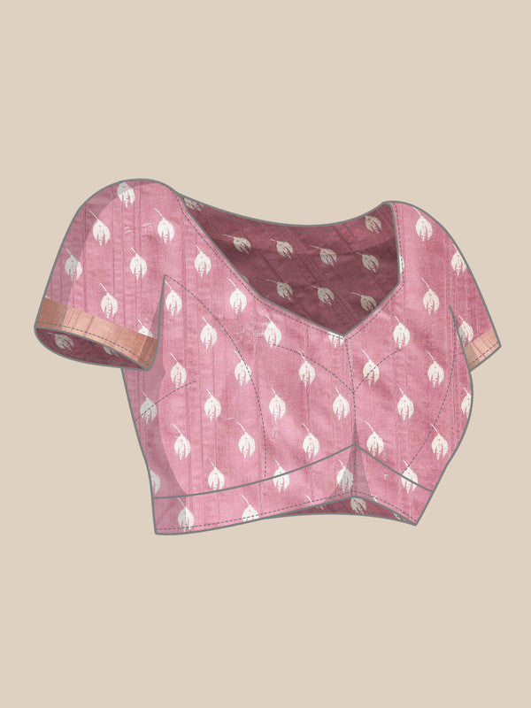 Purple Silk Blend Digital Print Floral Saree with Unstitched Blouse - Hiral Fashion - Distacart