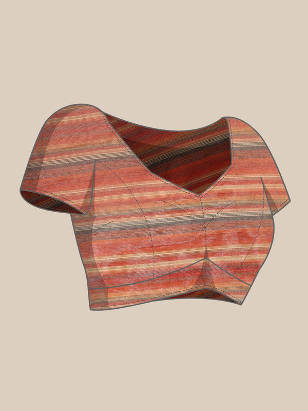 Multicolor Pure Cotton Printed Floral Saree with Unstitched Blouse - Hiral Fashion - Distacart