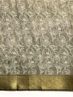 Thumbnail for Black Silk Cotton Printed Floral Saree with Unstitched Blouse - Hiral Fashion - Distacart