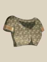 Thumbnail for Black Silk Cotton Printed Floral Saree with Unstitched Blouse - Hiral Fashion - Distacart