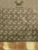 Thumbnail for Black Silk Cotton Printed Floral Saree with Unstitched Blouse - Hiral Fashion - Distacart