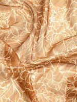 Thumbnail for Brown Silk Cotton Printed Floral Saree with Unstitched Blouse - Hiral Fashion - Distacart