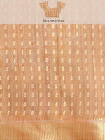 Thumbnail for Brown Silk Cotton Printed Floral Saree with Unstitched Blouse - Hiral Fashion - Distacart