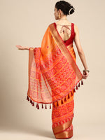Thumbnail for Mustard Silk Cotton Printed Floral Saree with Unstitched Blouse - Hiral Fashion - Distacart