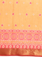 Thumbnail for Mustard Silk Cotton Printed Floral Saree with Unstitched Blouse - Hiral Fashion - Distacart