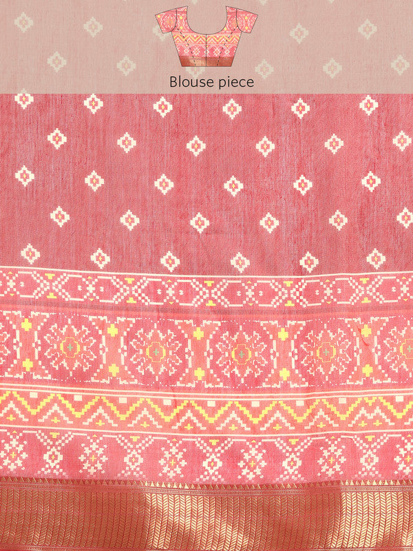 Mustard Silk Cotton Printed Floral Saree with Unstitched Blouse - Hiral Fashion - Distacart