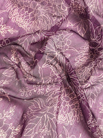 Thumbnail for Purple Silk Cotton Printed Floral Saree with Unstitched Blouse - Hiral Fashion - Distacart
