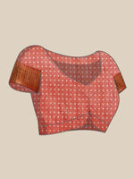 Thumbnail for Red Silk Cotton Printed Floral Saree with Unstitched Blouse - Hiral Fashion - Distacart