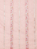 Thumbnail for Pink Cotton Woven Zari Design Floral Saree with Unstitched Blouse - Hiral Fashion - Distacart