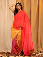Thumbnail for Multicolor Silk Blend Printed Solid Saree with Unstitched Blouse - Hiral Fashion - Distacart