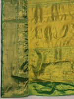 Thumbnail for Green Pure Silk Woven Zari Design Ethnic Motifs Saree with Unstitched Blouse - Hiral Fashion - Distacart
