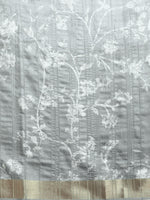 Thumbnail for Gray Silk Blend Digital Print Floral Saree with Unstitched Blouse - Hiral Fashion - Distacart