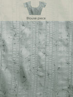 Thumbnail for Gray Silk Blend Digital Print Floral Saree with Unstitched Blouse - Hiral Fashion - Distacart