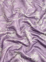 Thumbnail for Lavender Silk Blend Digital Print Floral Saree with Unstitched Blouse - Hiral Fashion - Distacart