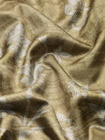 Thumbnail for Olive Silk Blend Digital Print Floral Saree with Unstitched Blouse - Hiral Fashion - Distacart