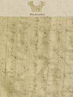 Thumbnail for Olive Silk Blend Digital Print Floral Saree with Unstitched Blouse - Hiral Fashion - Distacart