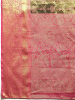 Thumbnail for Black Brocade Zari Woven Floral Saree with Unstitched Blouse - Hiral Fashion - Distacart