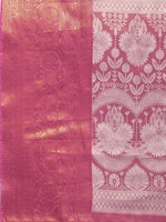 Thumbnail for Green Brocade Zari Woven Floral Saree with Unstitched Blouse - Hiral Fashion - Distacart