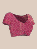 Thumbnail for Green Brocade Zari Woven Floral Saree with Unstitched Blouse - Hiral Fashion - Distacart