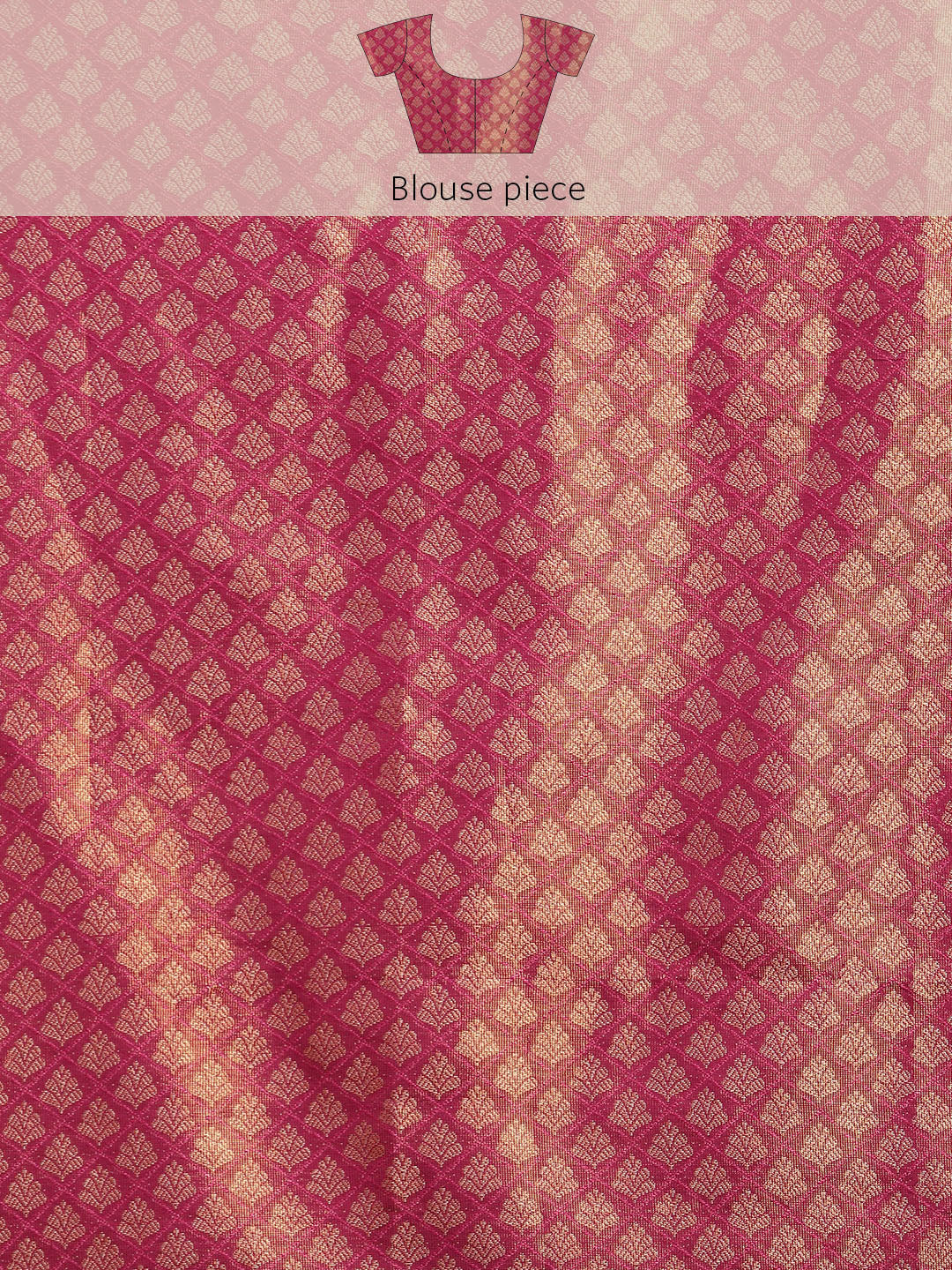 Purple Brocade Zari Woven Floral Saree with Unstitched Blouse - Hiral Fashion - Distacart