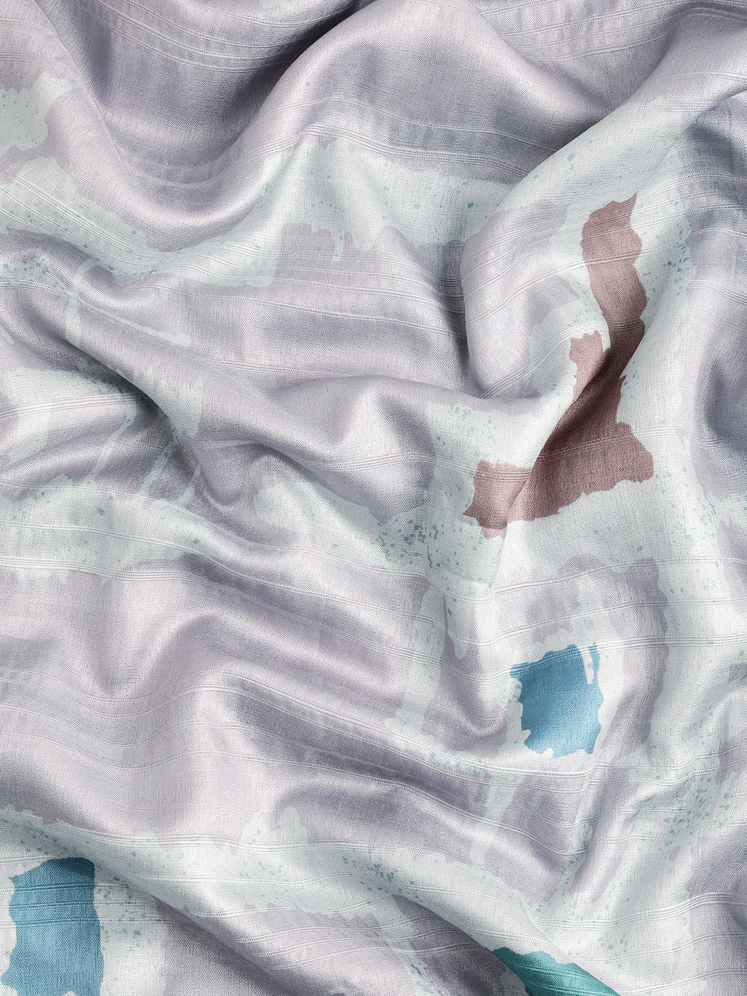 Lavender Silk Blend Printed Geomatric Saree with Unstitched Blouse - Hiral Fashion - Distacart