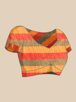 Thumbnail for Multicolor Kanjeevaram Silk ColorBlock Checked Saree with Unstitched Blouse - Hiral Fashion - Distacart