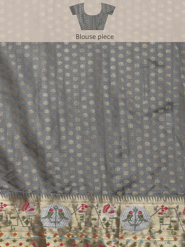 Pink Tissue Silk Woven Zari Design Geomatric Saree with Unstitched Blouse - Hiral Fashion - Distacart