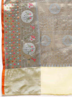 Thumbnail for Yellow Tissue Silk Woven Zari Design Geomatric Saree with Unstitched Blouse - Hiral Fashion - Distacart