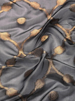 Thumbnail for Black Organza Silk Woven Zari Design Floral Saree with Unstitched Blouse - Hiral Fashion - Distacart
