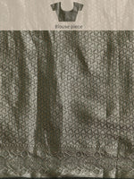 Thumbnail for Green Organza Silk Woven Zari Design Floral Saree with Unstitched Blouse - Hiral Fashion - Distacart