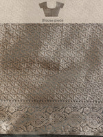 Thumbnail for Turquoise Organza Silk Woven Zari Design Floral Saree with Unstitched Blouse - Hiral Fashion - Distacart