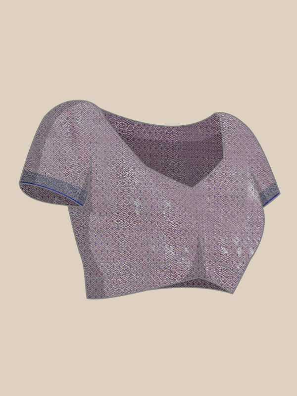 Red Art Silk Woven Zari Design Floral Saree with Unstitched Blouse - Hiral Fashion - Distacart