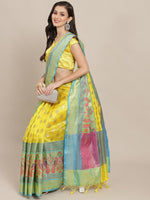 Thumbnail for Yellow Art Silk Woven Zari Design Ethnic Motifs Saree with Unstitched Blouse - Hiral Fashion - Distacart