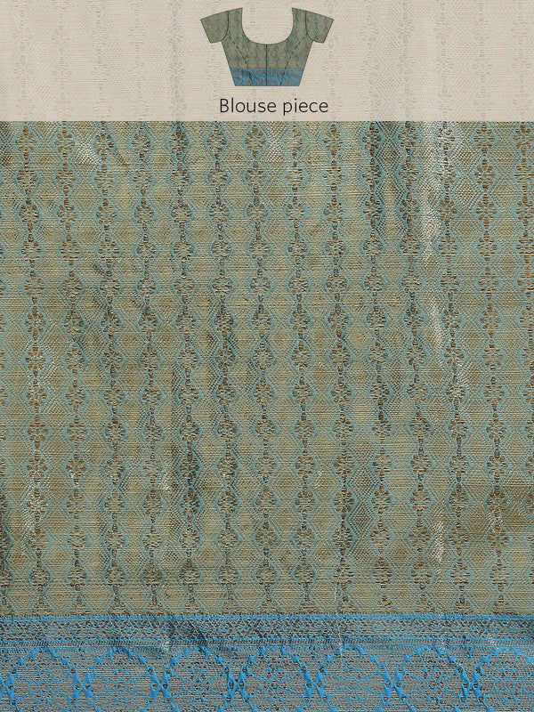 Yellow Art Silk Woven Zari Design Ethnic Motifs Saree with Unstitched Blouse - Hiral Fashion - Distacart