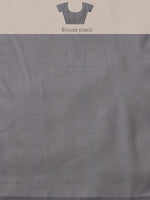 Thumbnail for Gray Polyester Digital Print Floral Saree with Unstitched Blouse - Hiral Fashion - Distacart