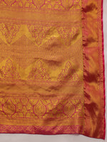 Thumbnail for Multicolor Pure Silk Woven Zari Design Floral Saree with Unstitched Blouse - Hiral Fashion - Distacart