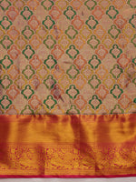 Thumbnail for Multicolor Pure Silk Woven Zari Design Floral Saree with Unstitched Blouse - Hiral Fashion - Distacart