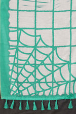 Thumbnail for Green Cotton Blend Dyed Tie and Dye Saree with Unstitched Blouse - Hiral Fashion - Distacart