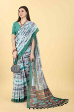 Thumbnail for Multicolor Cotton Blend Dyed Tie and Dye Saree with Unstitched Blouse - Hiral Fashion - Distacart