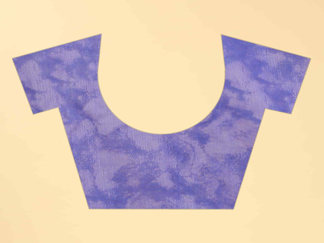 Purple Cotton Blend Dyed Tie and Dye Saree with Unstitched Blouse - Hiral Fashion - Distacart