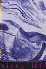 Thumbnail for Purple Cotton Blend Dyed Tie and Dye Saree with Unstitched Blouse - Hiral Fashion - Distacart