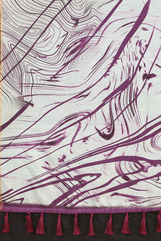 Burgundy Cotton Blend Dyed Tie and Dye Saree with Unstitched Blouse - Hiral Fashion - Distacart