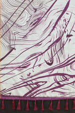 Thumbnail for Burgundy Cotton Blend Dyed Tie and Dye Saree with Unstitched Blouse - Hiral Fashion - Distacart