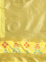 Thumbnail for Gray Banarasi Silk Woven Zari Design Checked Saree with Unstitched Blouse - Hiral Fashion - Distacart
