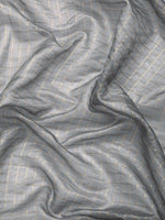 Thumbnail for Gray Banarasi Silk Woven Zari Design Checked Saree with Unstitched Blouse - Hiral Fashion - Distacart